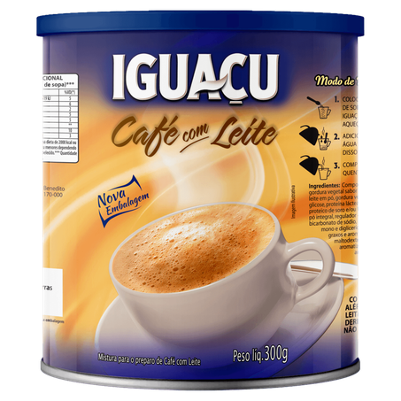 Cafe iguacu 300g com leite lata