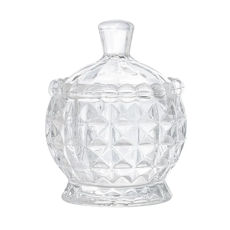 POTICHE C/ PE DE CRISTAL LYOR 8,5X10CM 