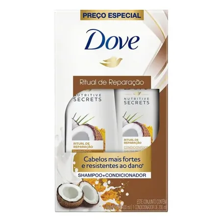 DOVE KIT SHAMP+COND REPARACAO COCO 525ML
