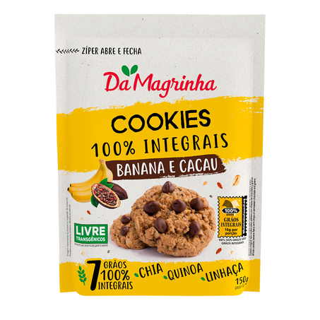 Biscoito Da Magrinha Cookies Integral Banana e Cacau 150G