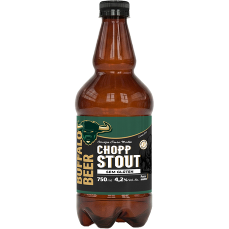 CHOPP BUFFALO BEER PET S/ GLUTEN STOUT 750ML