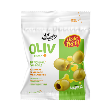 Snack De Azeitona Verde Oliv Vale Fértil Natural 50g