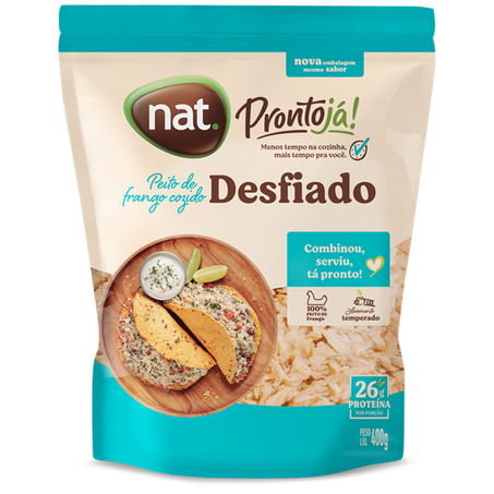 PEITO FRANGO COZIDO & DESFIADO NAT CONG 400G