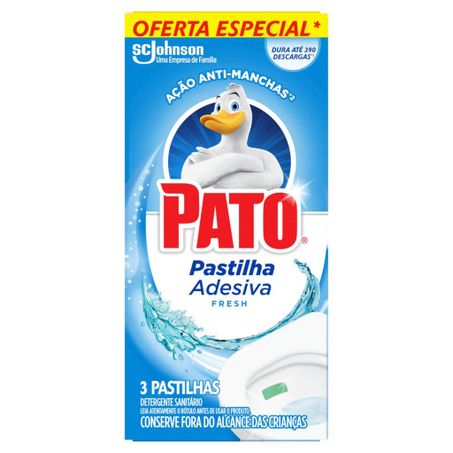 Pastilha adesiva sanitária pato fresh c/3 promocional