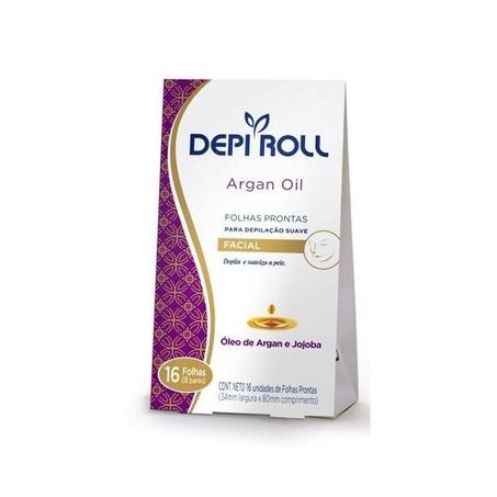 Folhas Depiladora Depiroll Facial Argan Com 16