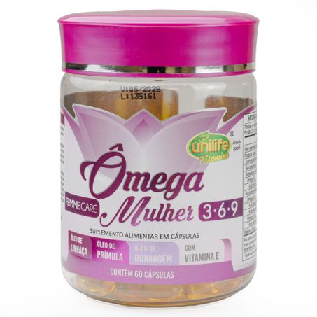 ÔMEGA MULHER 3 6 9  1000MG 60 CAPSULAS UNILIFE
