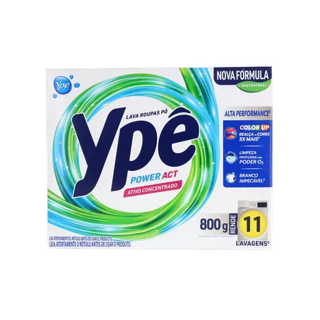 Detergente em Po Ype Power Act 800g