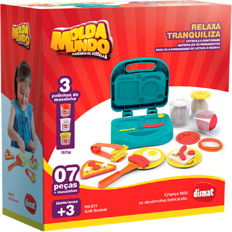 Brinquedo dismat massinha grill mk377
