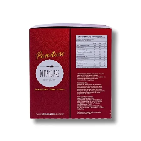 PANETONE SEM GLÚTEN E SEM LACTOSE 500G - DI MANGIARE 360-1