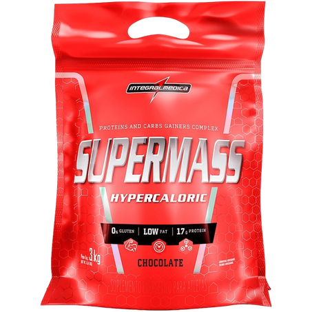Suplemento Em Pó Supermass Hypercaloric Integralmédica Chocolate Pacote 3kg