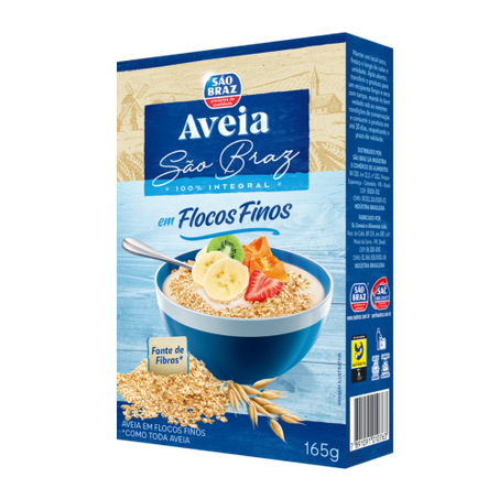 Aveia flocos finos sao braz 165g