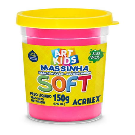 Massa de Modelar Rosa Soft Acrilex 150g