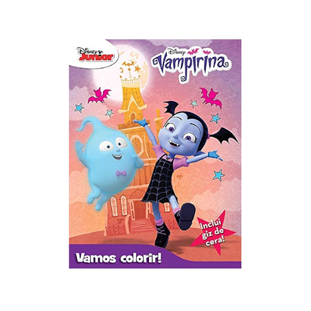 LIVRO VITROLA VAMOS COLORIR VAMPIRINA