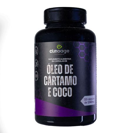 ÓLEO DE CÁRTAMO E COCO 1340MG 120CAPSULAS CLINOAGE