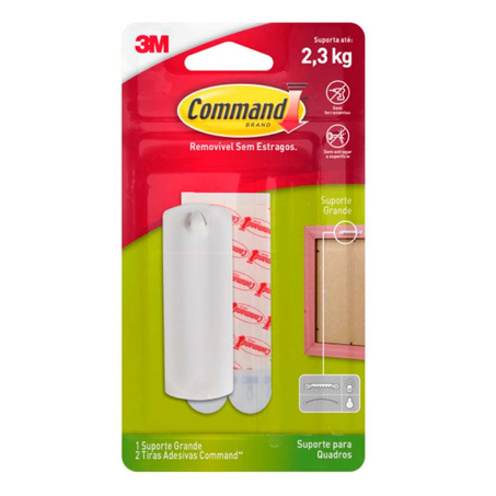 SUPORTE 3M COMMAND PARA QUADRO BRANCO G 2.3KG