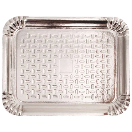 Embalagem bandeja papel laminado prata n5 40cmx33,5cm