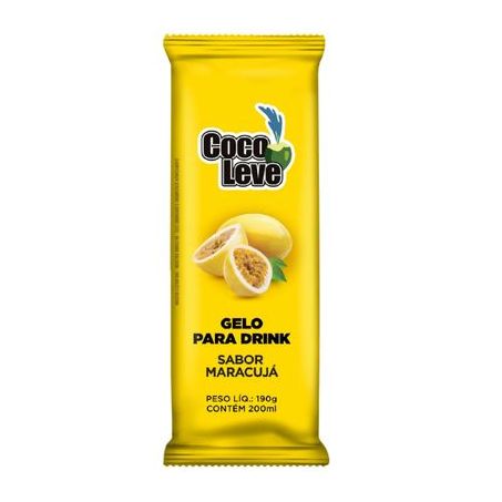 Gelo saborizado maracujá coco leve 190g
