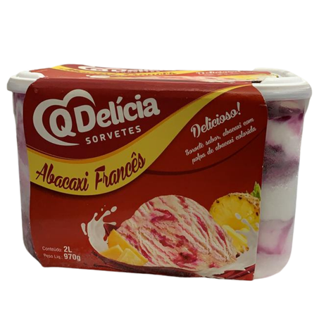 Sorvete qdelicia 2l esp abacaxi franc un