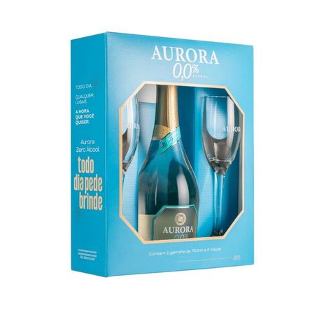 MALETA AURORA S/ALCOOL BRANCO C/2TACA
