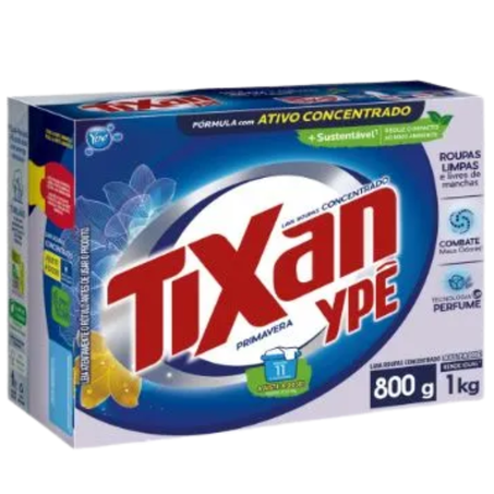 Lava roupas po tixan ype caixa 800g primavera azul