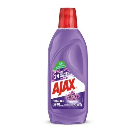 Limpador Perfumado Ajax Flores de Lavanda Festa das Flores Frasco 500ml