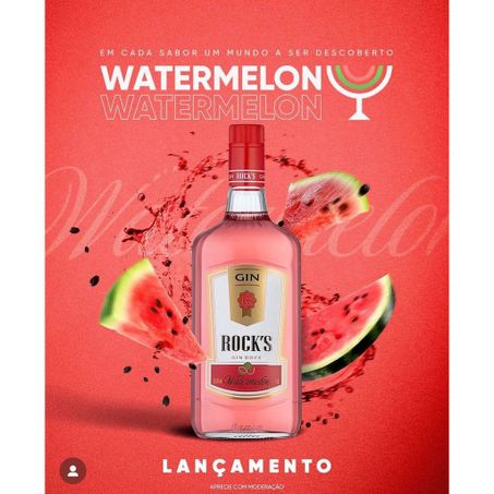 Gin rocks sabor melancia 1l 360-1