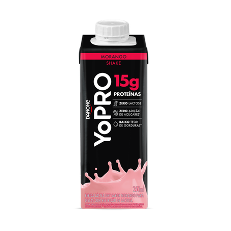 BEBIDA YOPRO DANONE 15G PROTEIN MORANGO ZERO 250ML 360-1