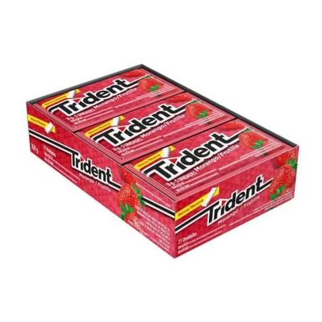 Chiclete trident morango 21x8g