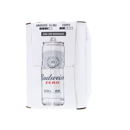 Cerveja budweiser 350ml zero alcool c/8 360-10