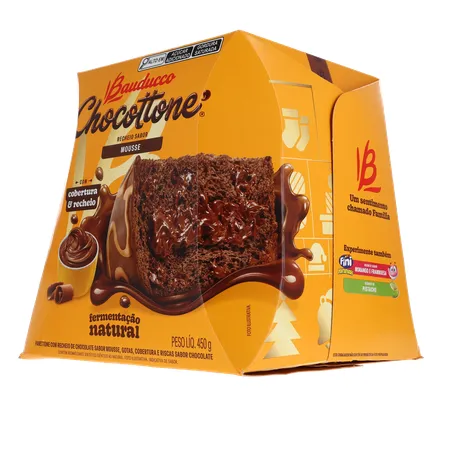 Panettone Bauducco Mousse de Chocolate Caixa 450gr 360-4