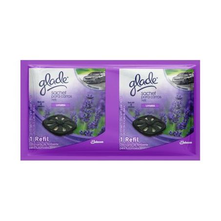 Odorizador ar automotivo glade refil lava 5g
