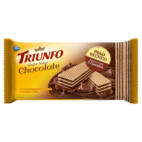 BISC.WAFER TRIUNFO 105G CHOCOLATE CX 48.0