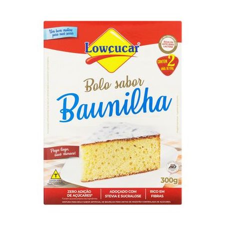 MIST.BOLO LOWCUCAR 300GR ZERO BAUNILHA