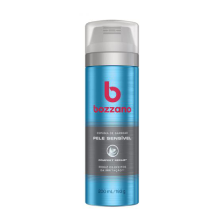 Espuma de barbear bozzano pele sensível 200ml