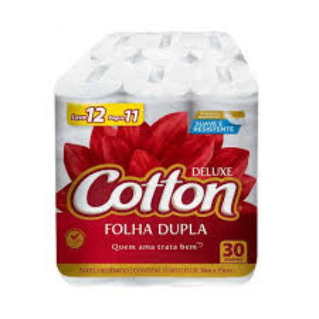 Papel higiênico 30m cotton folha dupla c/32 rolos|| lv32pg10