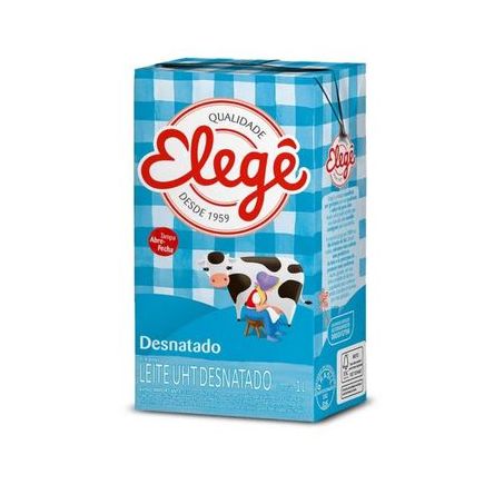 Leite elege desnatado 1l