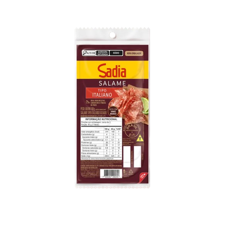 Salame italiano fatiado sadia 100g