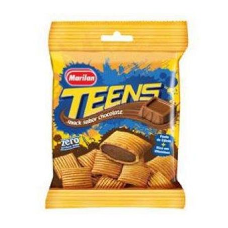 Biscoito Doce Recheado Marilan Teens Chocolate Pacote 80G