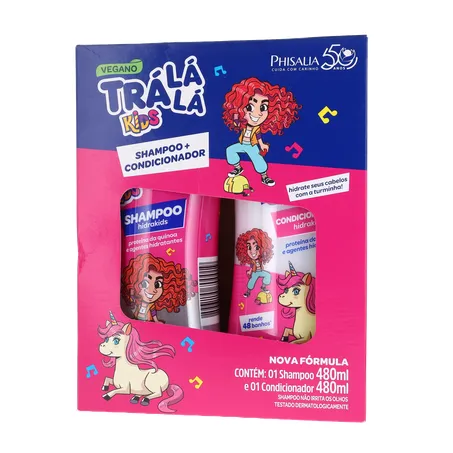 Kit Tra La La Kids Hidrakids Shampoo Condicionador Kit 1UN 360-1