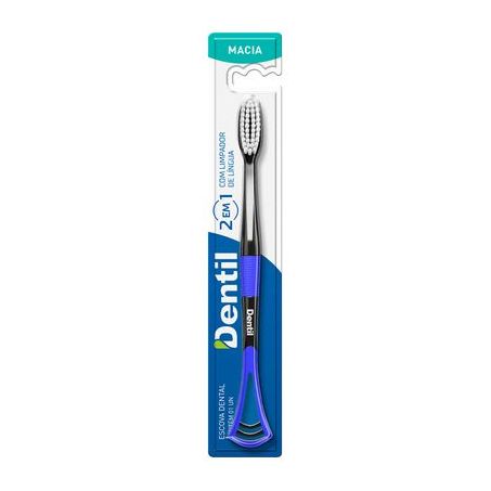Escova dentil c/limpador de lingua macia c/01un
