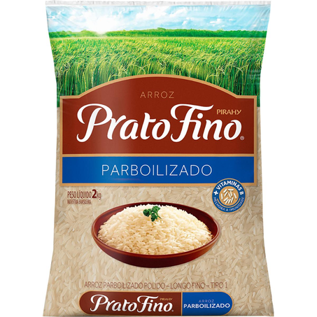 Arroz Prato Fino 2kg - Parboilizado