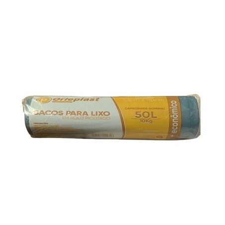SACO LIXO ORLEPLAST AZUL + ECONOMICO 40UN X 50L