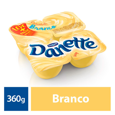 Sobremesa Danette Chocolate Branco Bandeja 360G