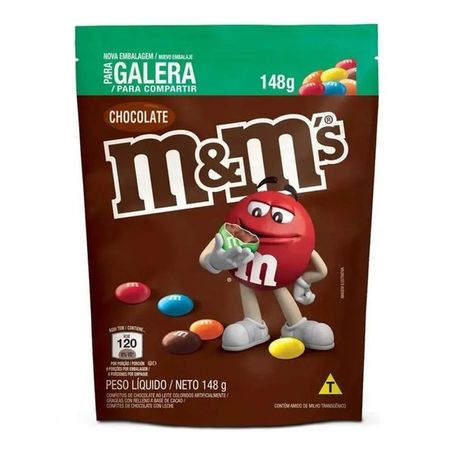 Confeitos de Chocolate Ao Leite M&M´S Sachê 148gr
