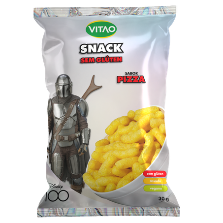 Snack Salgadinho de Milho Pizza Star Wars Vitao Pacote 30g Edição Especial Disney 100