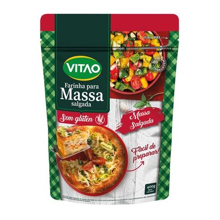 Mistura Para Massa Salgada Vitão Sem Glúten Embalagem 400G