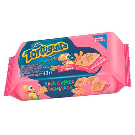 Bisc Rech. Tortuguita 43g Morango