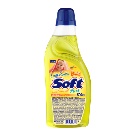 Lava Roupas Soft Plus Bebê  Frasco 500ml