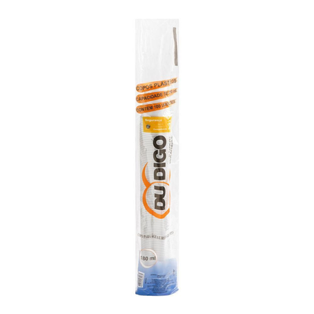 COPO DESCARTÁVEL DUDIGO TRANSP 180ML 100UN
