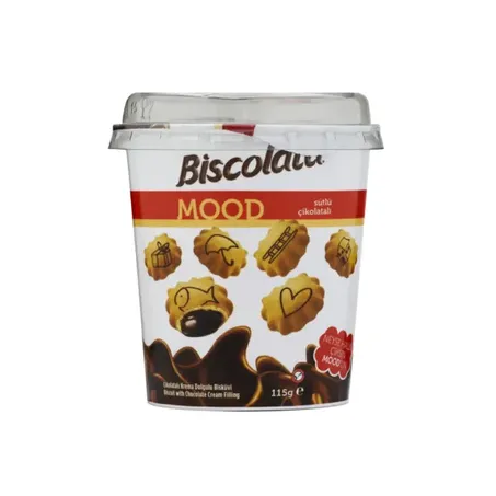 Biscolata Biscoito Mood Recheado Com Chocolate 115G Pote
